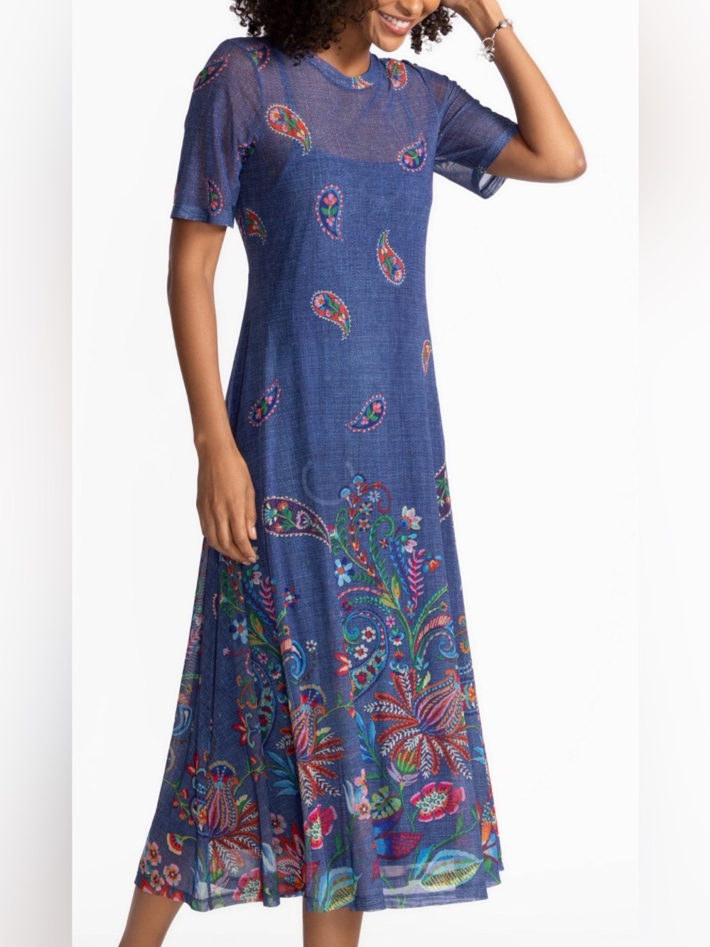 Johnny Was CARLIE MESH TEE DRESS